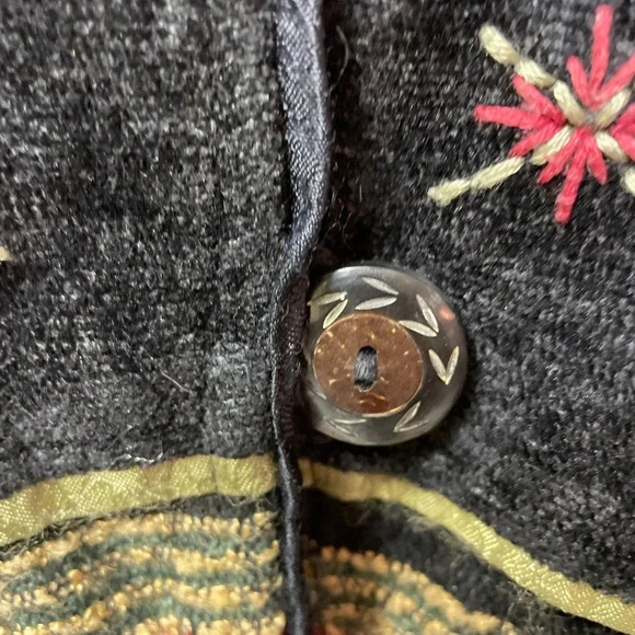 Flashback Front Button Jacket Black Rust - Picture 5 of 7